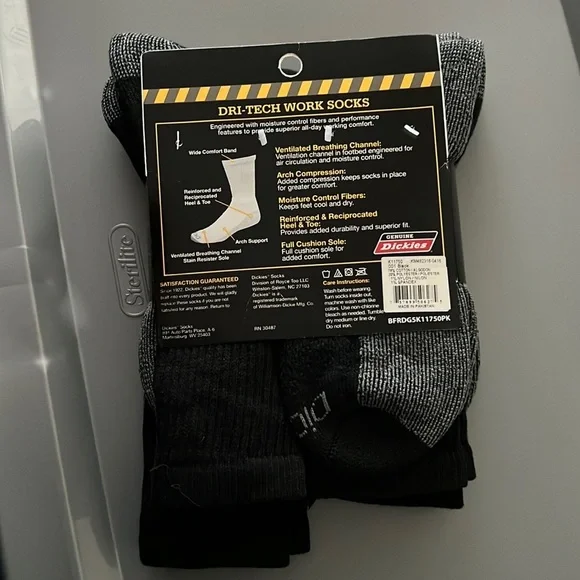 Mens Work Socks(5pairs) - Picture 7 of 7